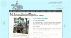 Desktop Screenshot of gulfbeachesmuseum.com