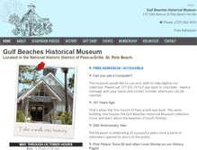 Tablet Screenshot of gulfbeachesmuseum.com